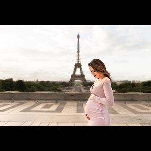 Pink Blush maternity photoshoot gown